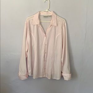 Pale pink cotton Fashion Bug blouse Size 26/28